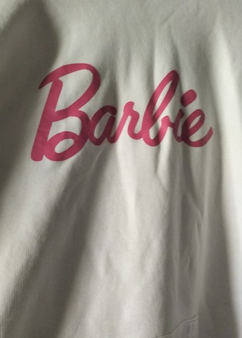 LC Waikiki Beyaz Barbie Baskılı Uzun Kollu Sweatshirt