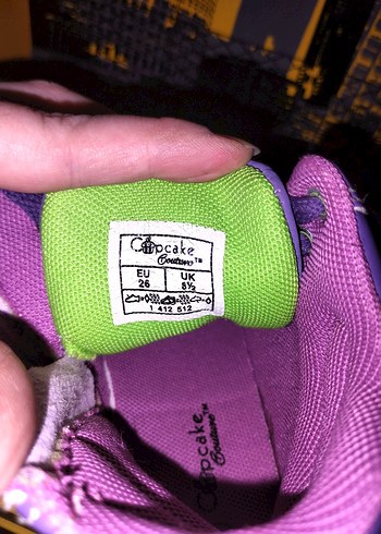 Mor Bağcıklı ve Cırt Cırtlı Kız Çocuk Spor Ayakkabı - Görsel 2
