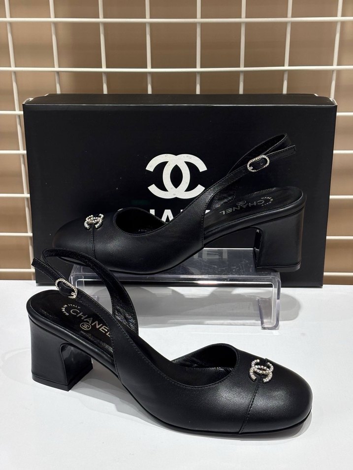 Chanel Siyah Tokalı Blok Topuklu Kadın Ayakkabı - Görsel 2
