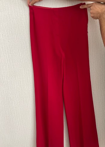 s Beden kırmızı Renk Kırmızı Düğmeli Kadın Blazer Ceket ve pantolon