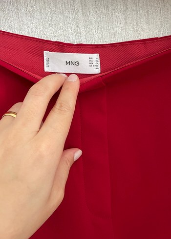 Mango Kırmızı Düğmeli Kadın Blazer Ceket ve pantolon