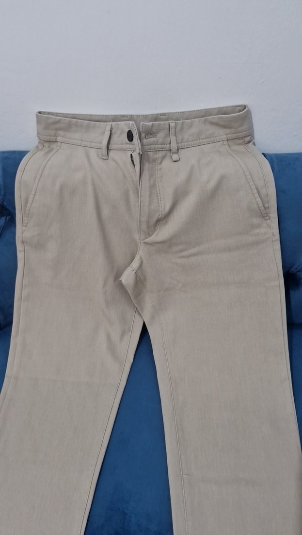 Bej Erkek Pamuk Kumaş Pantolon - Görsel 3