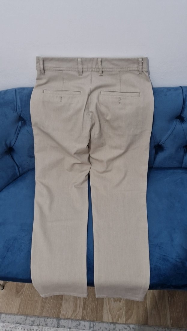 Bej Erkek Pamuk Kumaş Pantolon - Görsel 5