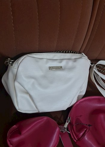 Beyaz Fermuarlı Minimalist Kadın Çanta - Görsel 2