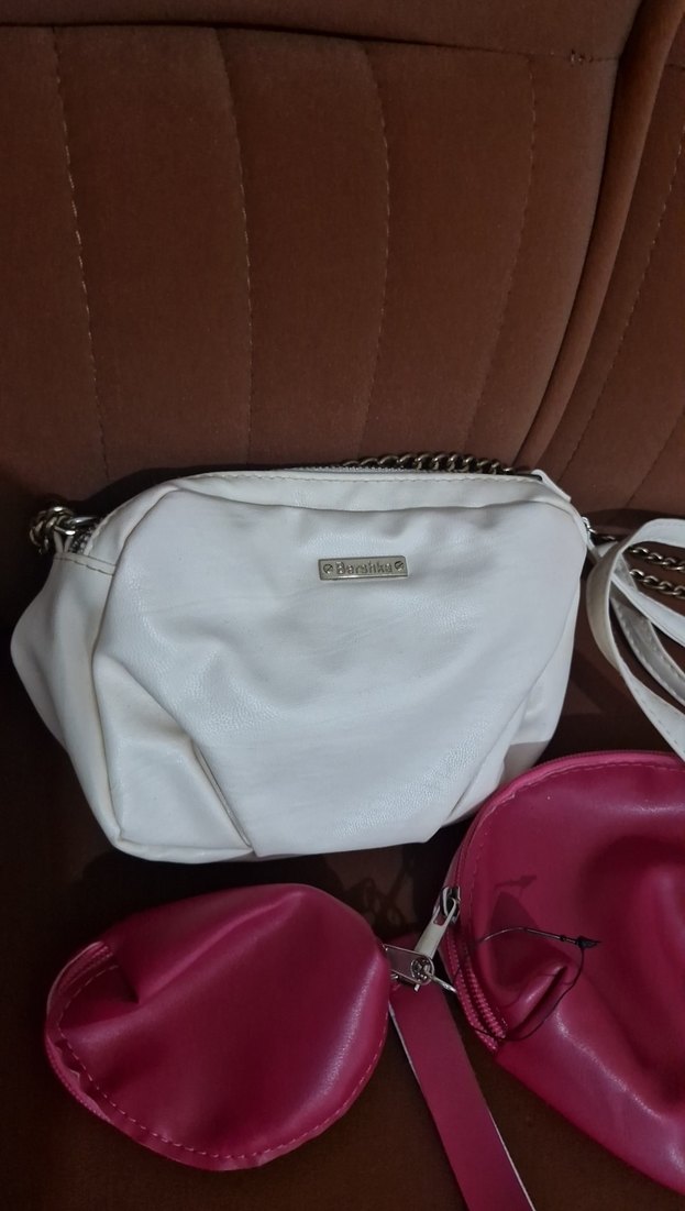 Beyaz Fermuarlı Minimalist Kadın Çanta - Görsel 2