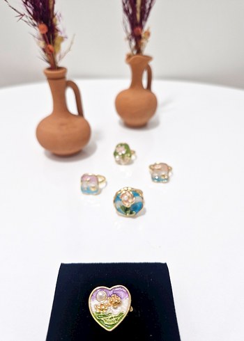 Nakışlı Boncuklu Kabartmalı Ayarlanabilir Yüzük Modelleri - Görsel 2