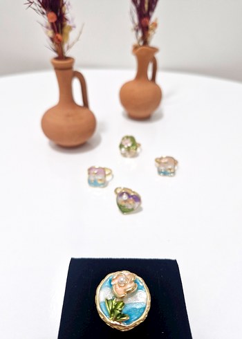 Nakışlı Boncuklu Kabartmalı Ayarlanabilir Yüzük Modelleri - Görsel 3