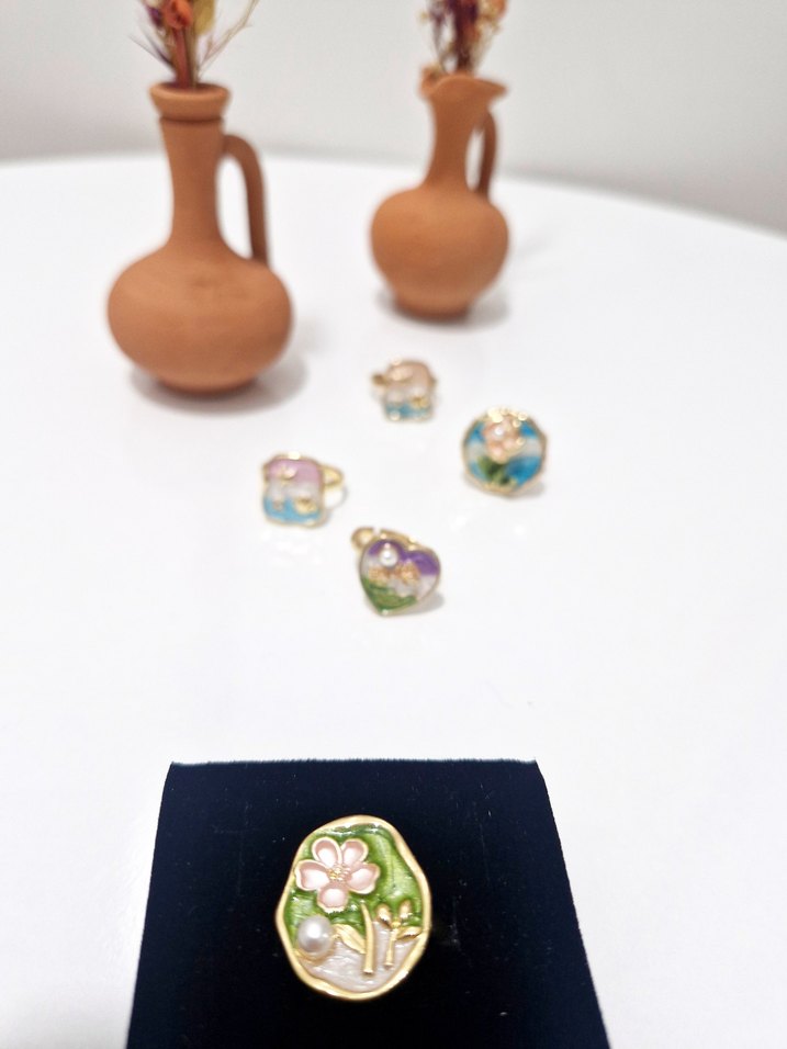 Nakışlı Boncuklu Kabartmalı Ayarlanabilir Yüzük Modelleri - Görsel 5