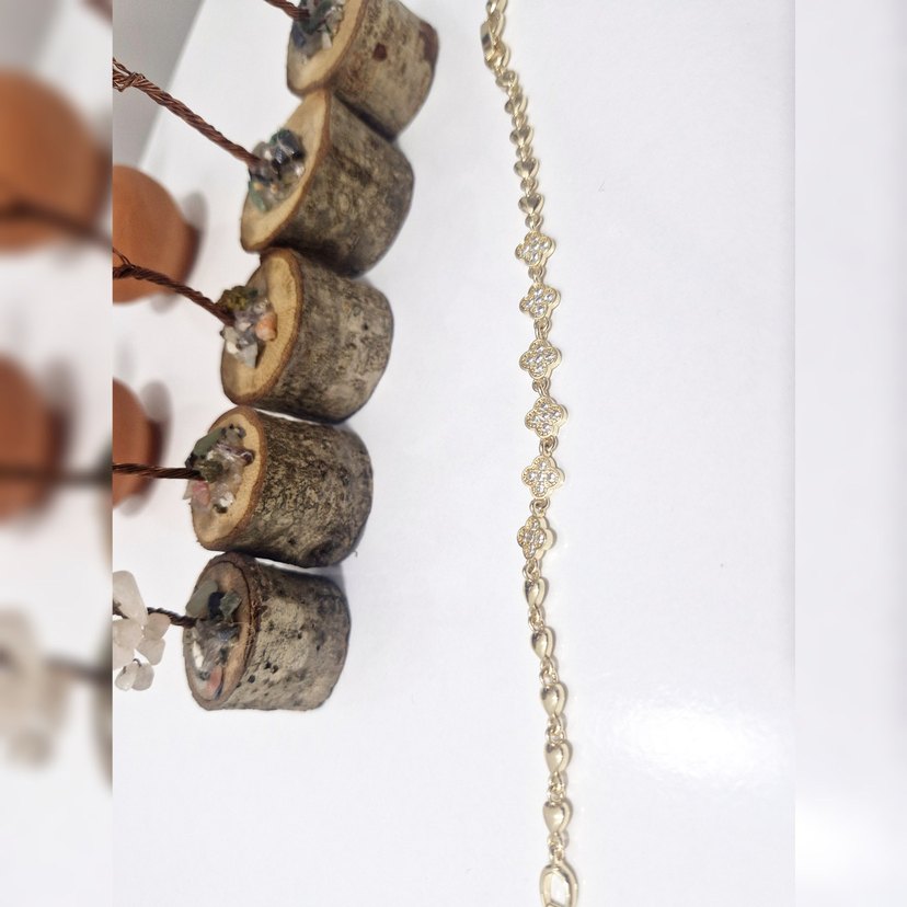 Zincir Detaylı Bohem Kadın Bileklik Altın Renk - Görsel 2