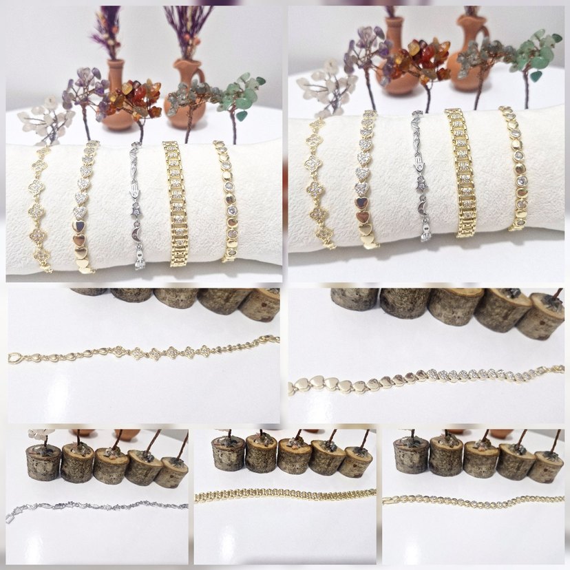 Altın Renkli Zincir Detaylı Kadın Bileklik - Görsel 2