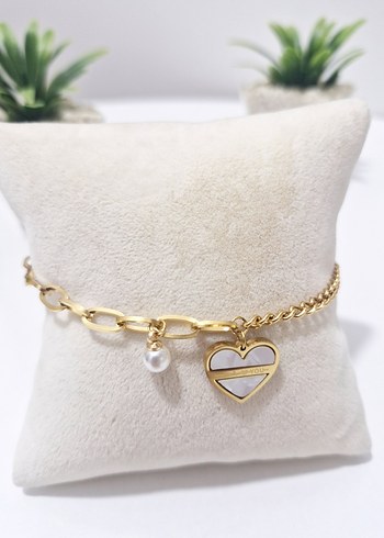 Altın Renk Zincir Detaylı Kadın Bileklik - Görsel 2