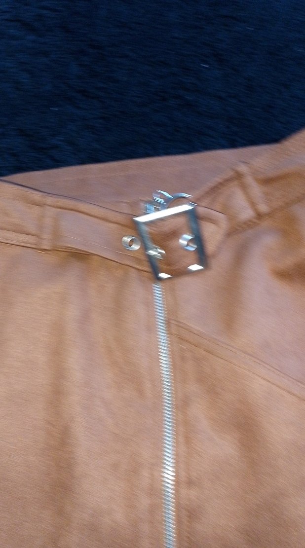 Bej Süet Fermuarlı Mini Etek - Görsel 2