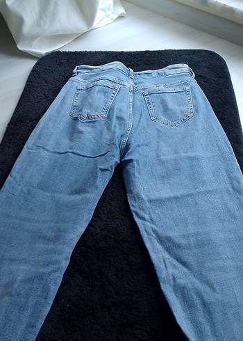 Kadın Mavi Bol Kesim Denim Jean - Görsel 2