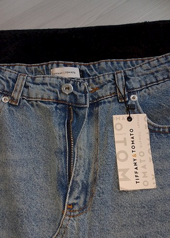 Kadın Uzun Bol Kesim Denim Etek Yırtmaçlı - Görsel 2