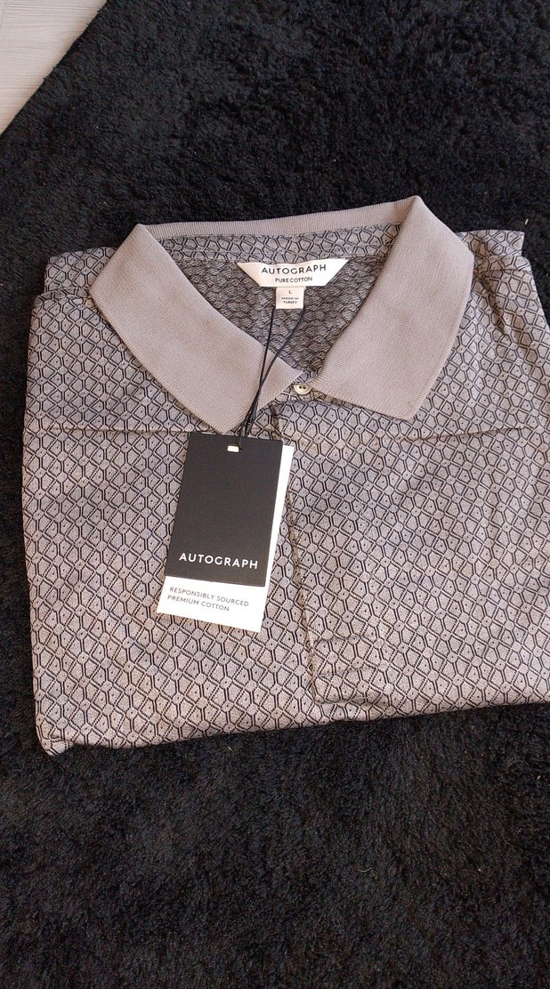 Gri Desenli Erkek Polo Tişört - Görsel 2