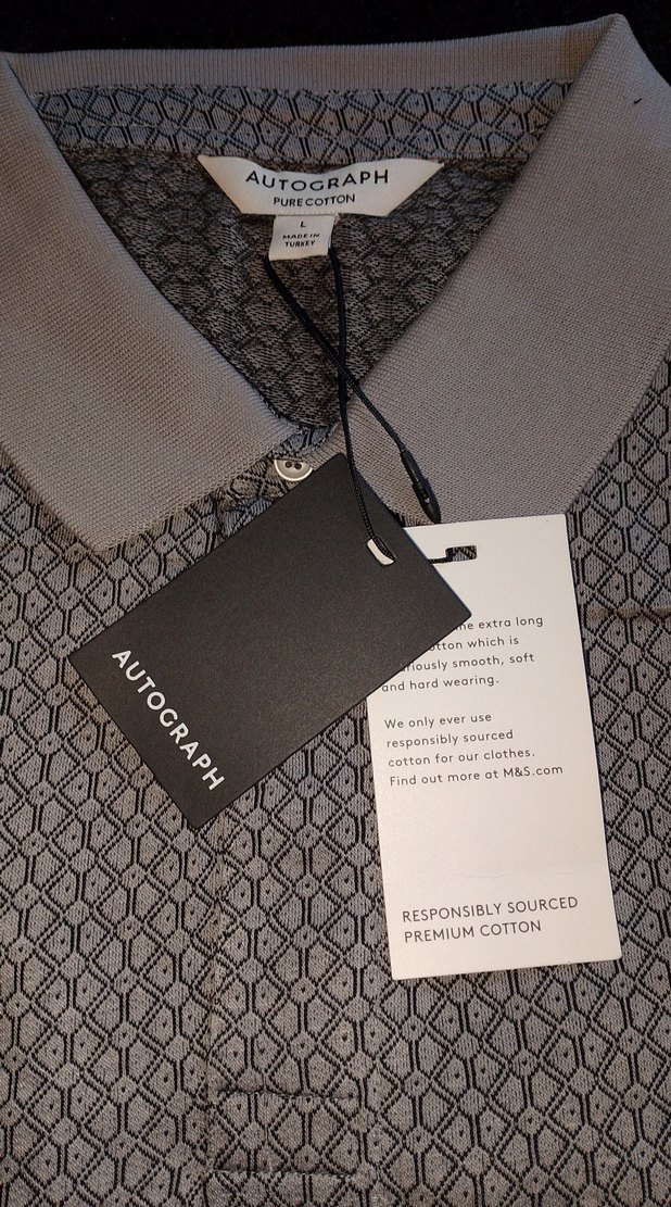 Gri Desenli Erkek Polo Tişört - Görsel 5