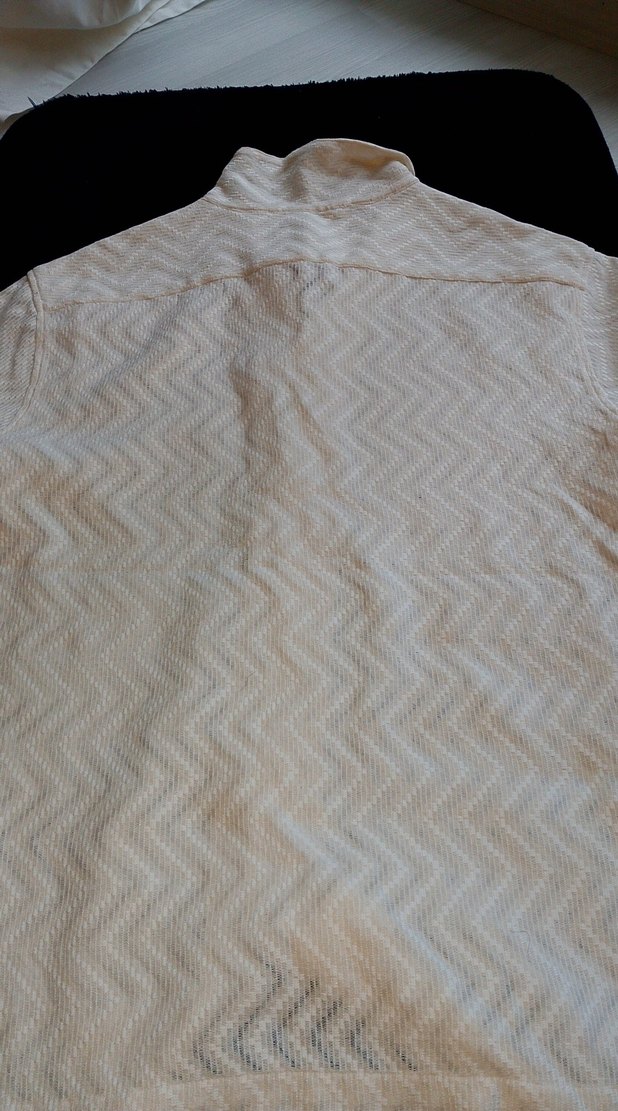 Beyaz Erkek Keten Kısa Kollu Gömlek - Görsel 3