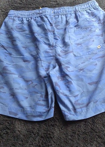 Erkek Mavi Bağcıklı Mini Yüzme Şortu - Görsel 2