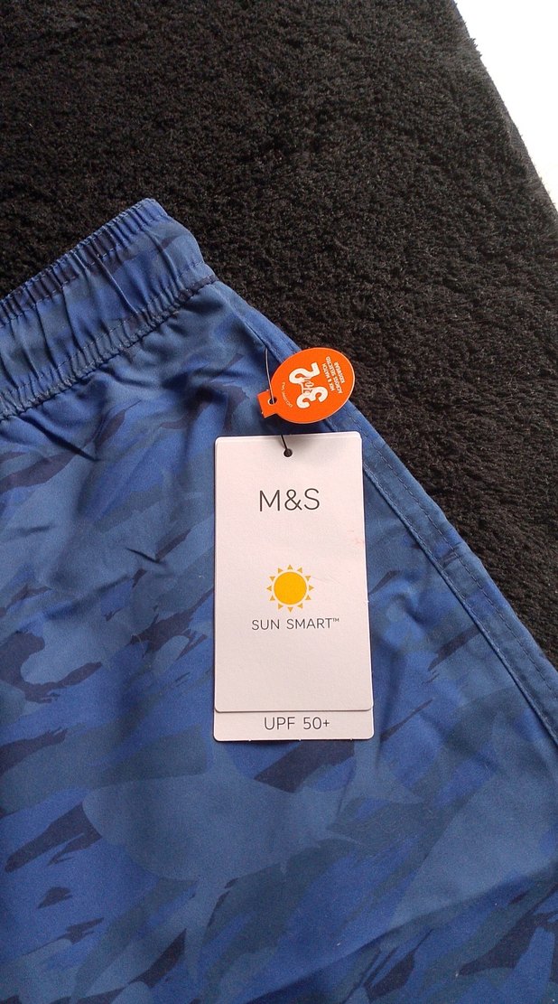 Erkek Mavi Bağcıklı Mini Yüzme Şortu - Görsel 3