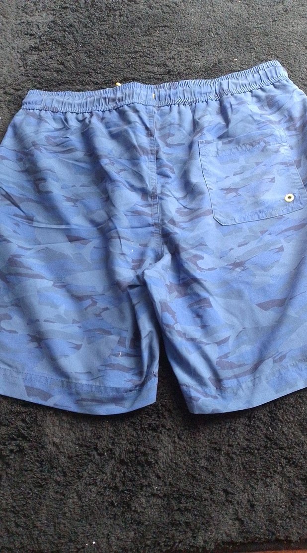 Erkek Mavi Bağcıklı Mini Yüzme Şortu - Görsel 2