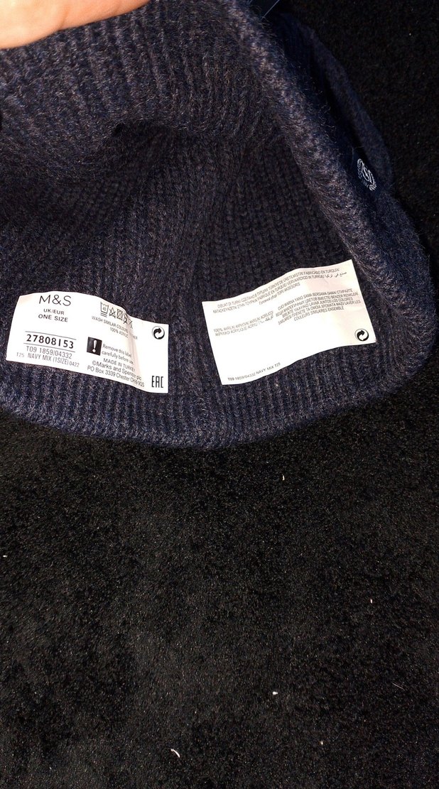 M&S Gri Örgü Yün Kadın Bere - Görsel 3