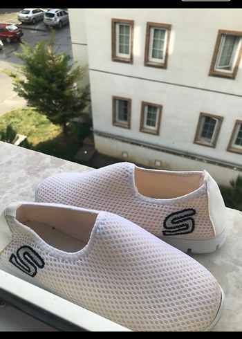 Beyaz Kadın Dolgu Topuk Spor Ayakkabı - Görsel 2