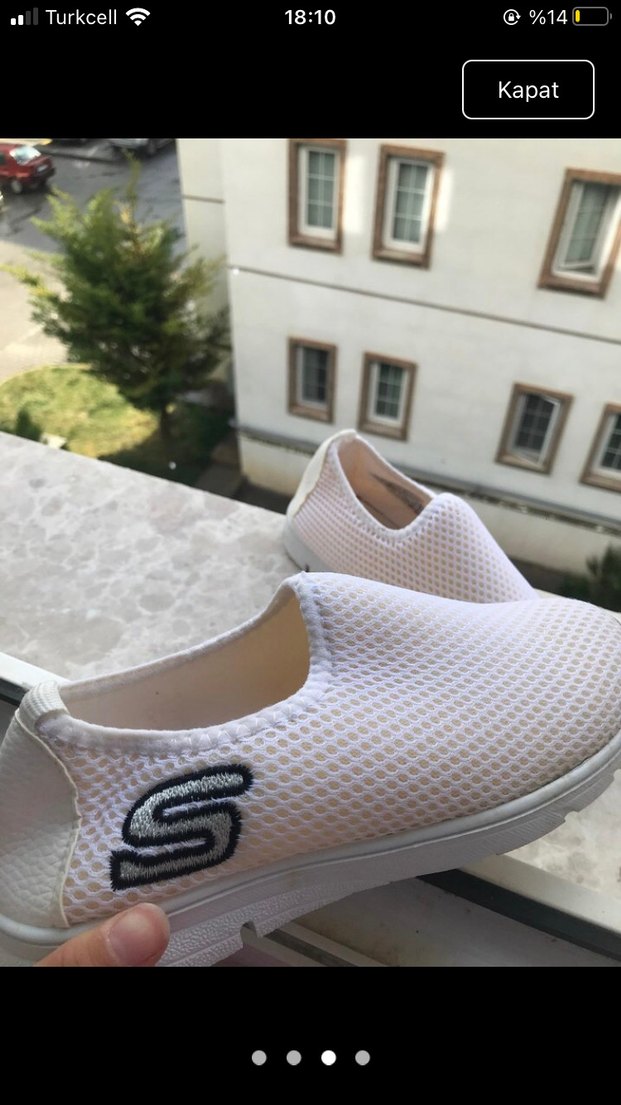 Beyaz Kadın Dolgu Topuk Spor Ayakkabı - Görsel 3