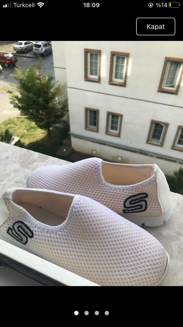 Beyaz Kadın Dolgu Topuk Spor Ayakkabı - Görsel 2