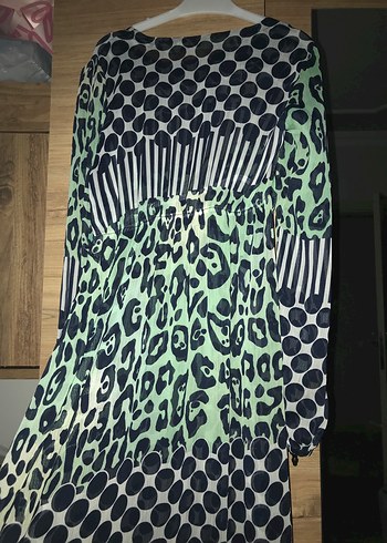 Desenli Bohem Uzun Kollu Elbise - Görsel 2