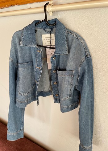 Kadın Mavi Denim Kısa Ceket