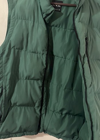 Erkek Yeşil Kapitone Fermuarlı Yelek - Görsel 5