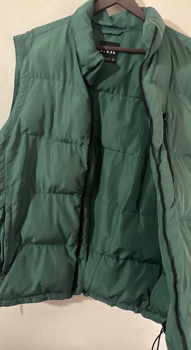 Erkek Yeşil Kapitone Fermuarlı Yelek - Görsel 5