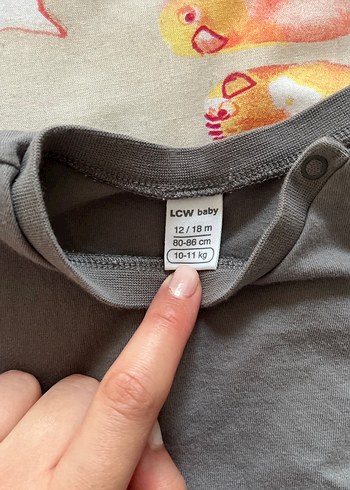 Gri Kısa Kollu Bebek Tulum Dinazor Desenli - Görsel 3