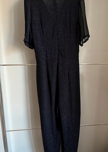 Lacivert V Yaka Uzun Salaş Tulum - Görsel 4