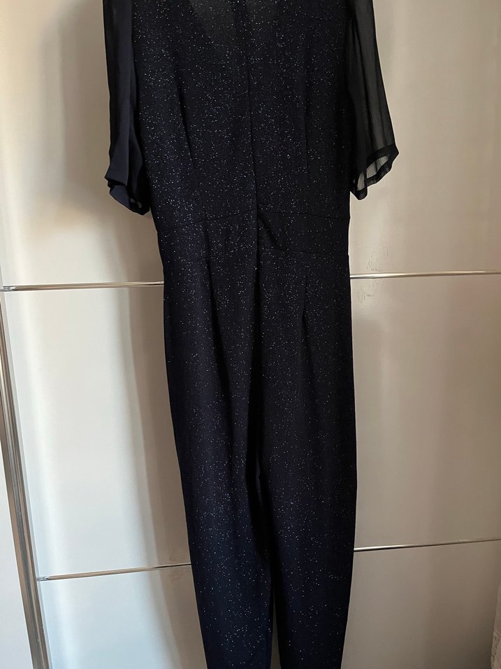 Lacivert V Yaka Uzun Salaş Tulum - Görsel 5