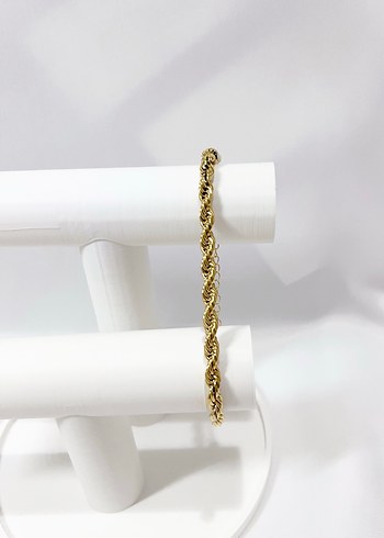 Zincir Detaylı gold çelik Kadın Bileklik