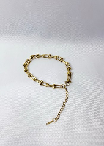Accessorize Zincir Detaylı Parlak gold çelik Bileklik