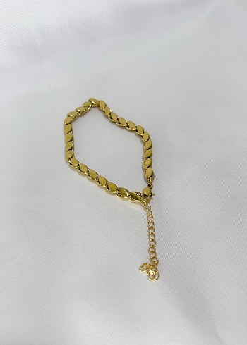 Accessorize Yılan Desenli Zincir Detaylı Çelik Altın Bileklik