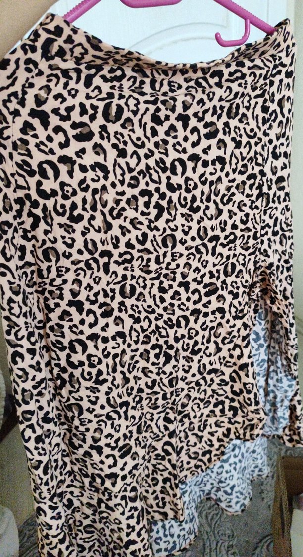 Leopar Desenli Uzun  Etek - Görsel 2