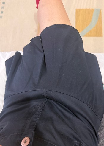 LC Waikiki Düğmeli Siyah Midi Kadın Etek