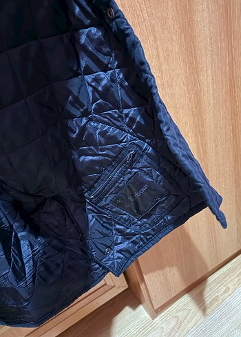 Düğmeli Lacivert Erkek Midi Mont - Görsel 4