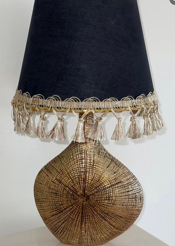 Altın Renkli Abajur - Görsel 3