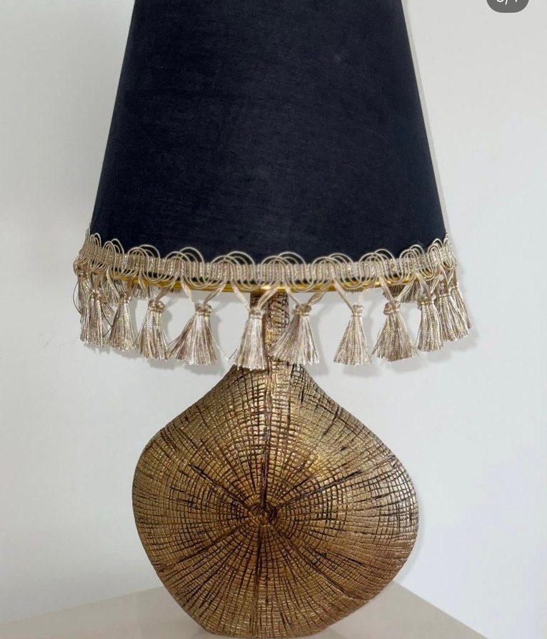 Altın Renkli Abajur - Görsel 3