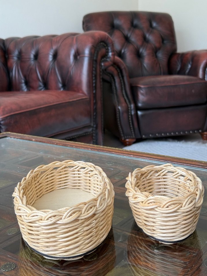 Rattan örgü Sepet Seti - Görsel 4