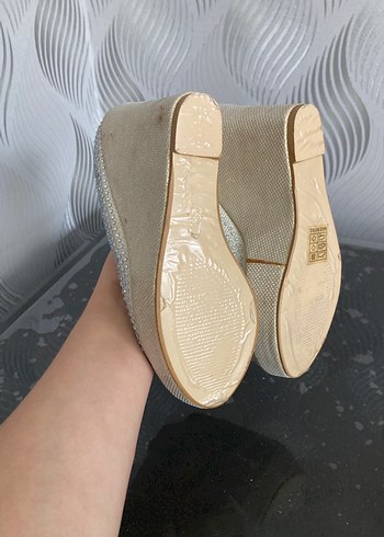 Beyaz Payetli Yüksek Topuklu Kadın Abiye Ayakkabı tanca 37 - Görsel 7