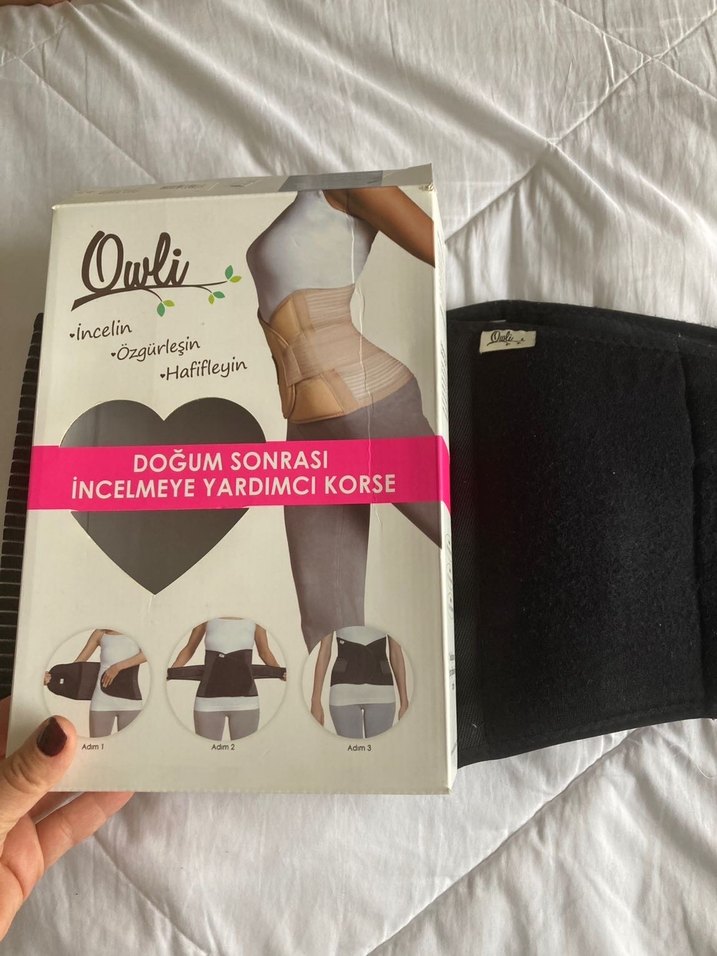 Doğum Sonrası Mini Siyah Korset - Görsel 5