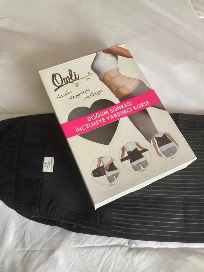 Doğum Sonrası Mini Siyah Korset - Görsel 4