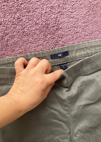 36 Beden Gap GriPamuklu Rahat Kesim Kadın Pantolon