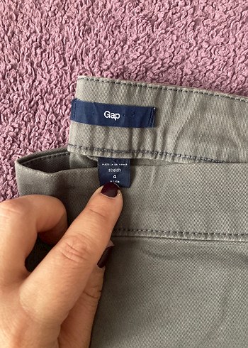 Gap GriPamuklu Rahat Kesim Kadın Pantolon - Görsel 7