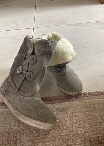 Gri kadın Lacoste 37 Düğmeli Bot - Görsel 10